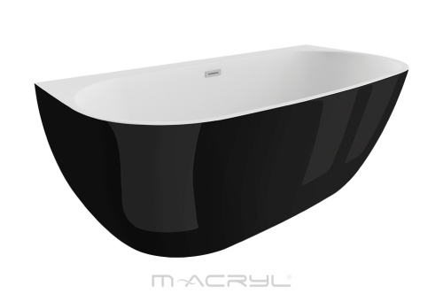M-Acryl Avalon 170x80 cm kád, fényes fekete előlappal 12476