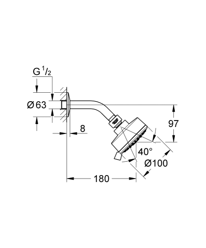 Grohe Tempesta Cosmopolitan 100 Fejzuhany szett, 3 funkciós 26090001