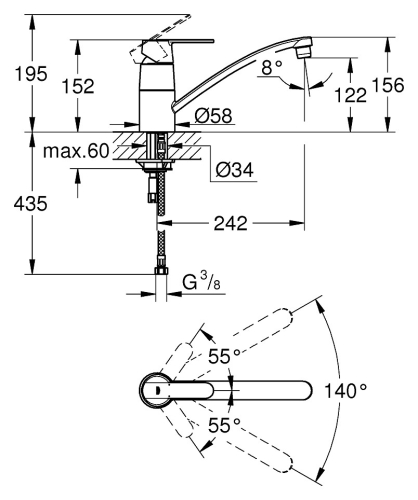 Grohe Get egykaros mosogatócsap 32891000