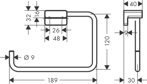 Hansgrohe AddStoris törölközőtartó, kampós, matt fehér 41754700