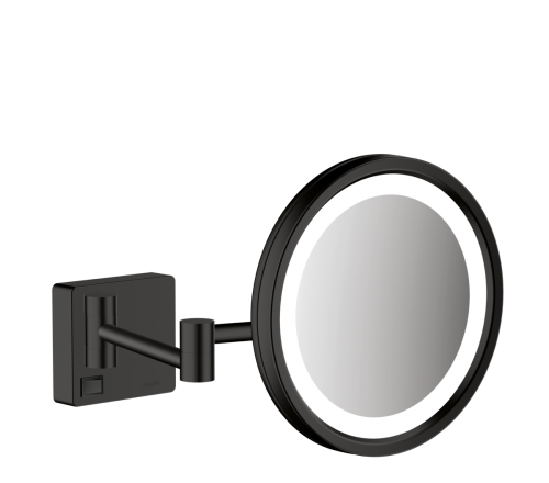 Hansgrohe AddStoris kozmetikai tükör LED világítással, matt fekete 41790670