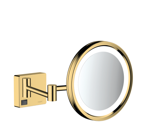 Hansgrohe AddStoris kozmetikai tükör LED világítással, polírozott arany hatású 41790990