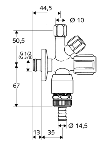 SCHELL COMFORT kombinált sarokszelep 035480699