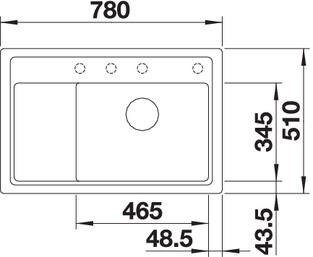 Blanco ZENAR XL 6 S Compact Silgránit mosogató jobbos, kávé 523784