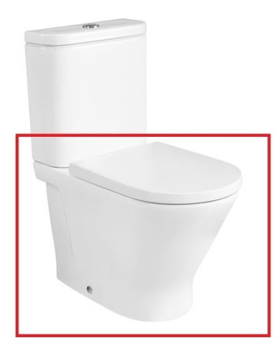 Roca The Gap Round Compact perem nélküli, monoblokk wc csésze A3420N7000