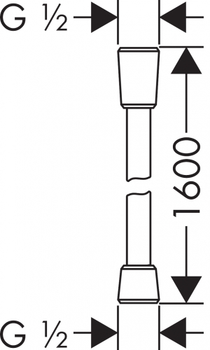 Hansgrohe Isiflex Zuhanycső 160 cm, rozsdamentes acél hatású 28276800