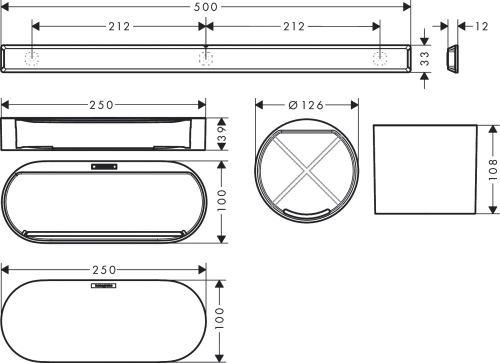 Hansgrohe WallStoris fürdőszoba szett, matt fehér 27968700