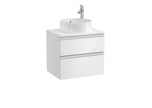 Roca The Gap 600 mm fürdőszoba bútor pultos mosdóhoz, fényes fehér A851500806