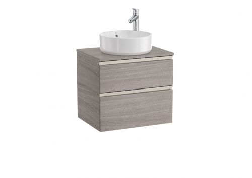 Roca The Gap 600 mm fürdőszoba bútor pultos mosdóhoz, texturált tölgy A851500402