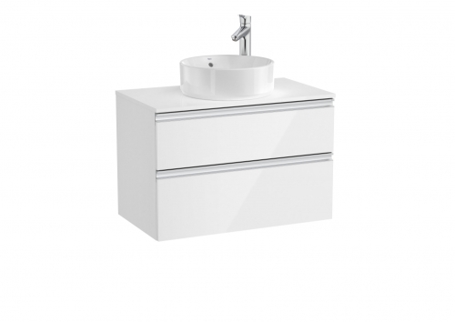 Roca The Gap 800 mm fürdőszoba bútor pultos mosdóhoz, fényes fehér A851501806