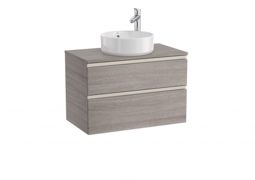 Roca The Gap 800 mm fürdőszoba bútor pultos mosdóhoz, texturált tölgy A851501402