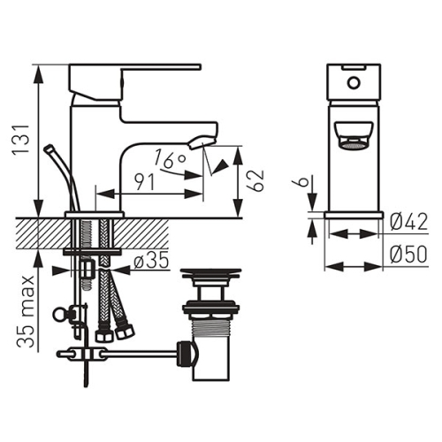 Ferro Savio mosdócsaptelep Eco BSV2-LB