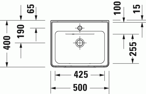 Duravit D-Neo bútorral alápépíthető kézmosó 50x40 cm 0742500000