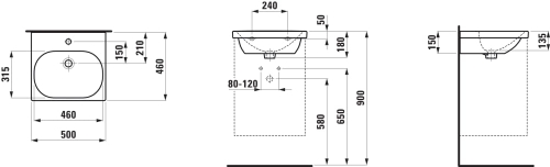 Laufen Lua mosdó 50x46 cm H8160810001041