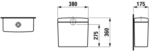 Laufen Pro monoblokkos wc tartály oldalsó bekötésű H8269520009721