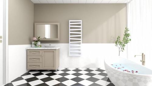 AREZZO Design DIAGONAL WHITE törölközőszárító radiátor AR-DW12050