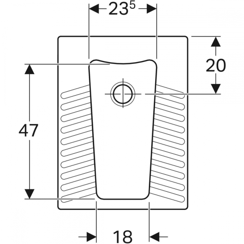 Geberit Publica guggolós WC, 45x18x60cm, fehér 208580000