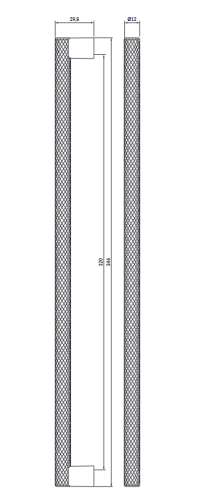 Cersanit Larga fogantyú 2 db, fekete S599-0141