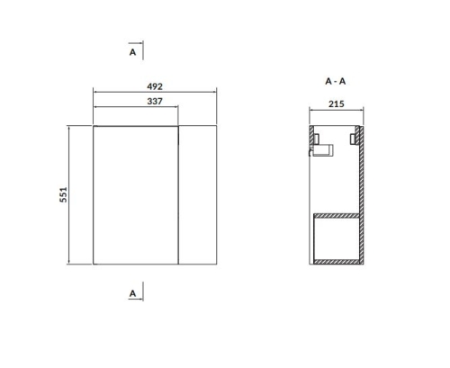 Cersanit Larga 50X22 mosdótartó szekrény, fehér S932-110-DSM