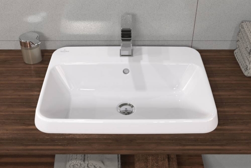 Villeroy & Boch Architectura 60x45 cm beépíthető mosdó túlfolyóval CeramicPlus felülettel 5A6760R1