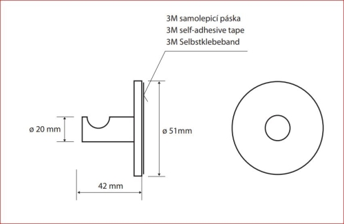 Sapho BEMETA OMEGA Fogas, 51x51x42mm, króm 104206262