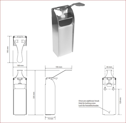 Sapho BEMETA HOTEL fali automata szappanadagoló, 100x335x195mm, 1000ml (101109285)