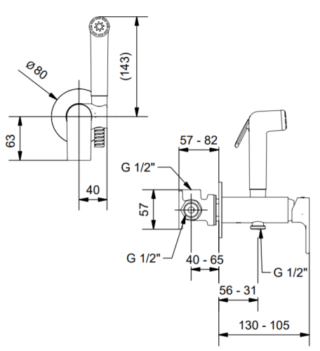 Bugnatese Simple fal alatti bidécsaptelep, matt fehér 6693BI