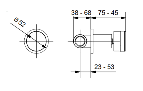 Bugnatese Kobuk csempeszelep 1/2″ csatlakozással, matt fehér 2294BI