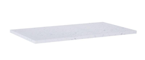 AREZZO design TERRAZZO márvány mosdópult 80x46x2 cm fehér matt AR-168539