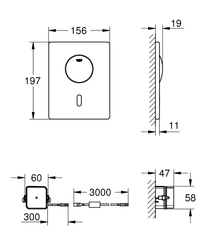 Grohe Tectron Skate Infravörös elektronika WC öblítőtartályhoz 37419SD0