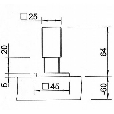 BLANCO QUADRIS húzógomb távműködtetőhöz, selyemfényű matt 221943