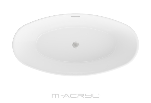 M-Acryl Stella 150x70 cm szabadon álló akril kád fehér előlap 12521