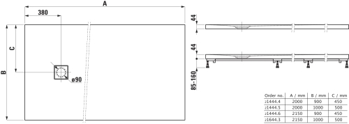 Laufen SOLUTIONS 200x90 cm Marbond zuhanytálca, fehér H2144440000001