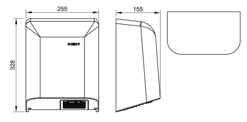 Sapho NOFER érintés nélküli elektromos kézszárító,  ABS/fehér 01461.W