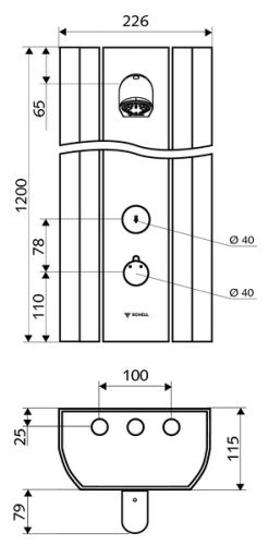 Schell LINUS DP-SC-T zuhanypanel 008020899