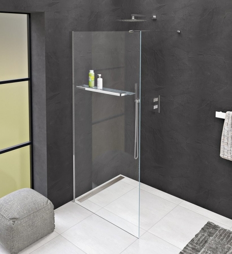 Sapho POLYSAN MODULAR SHOWER 1000 fix zuhanyfal, törölközőtartó lyukakkal, króm MS1-100-D