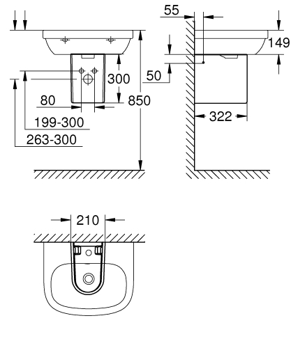 Grohe Euro Ceramic szifontakaró mosdókagylóhoz 39201000