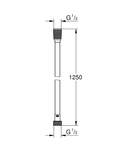 Grohe VitalioFlex Silver Long-Life zuhanygégecső 125 cm 22110000