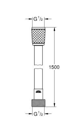 Grohe VitalioFlex Trend zuhanygégecső 150 cm 28741002