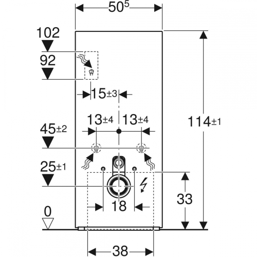 Geberit Monolith Plus 114 szanitermodul fali WC-hez, láva üveg 131.231.JK.7