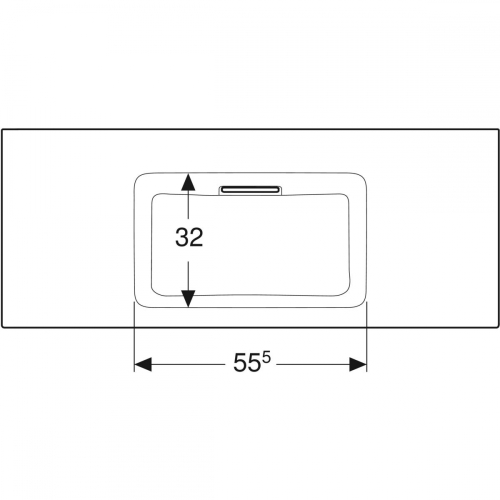 Geberit ONE 120x48 cm KeraTect mosdó csaplyuk nélkül, fehér 505.016.00.1