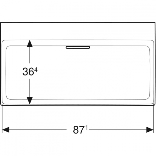 Geberit ONE 90x48 cm KeraTect mosdó csaplyuk nélkül, fehér 505.037.00.1