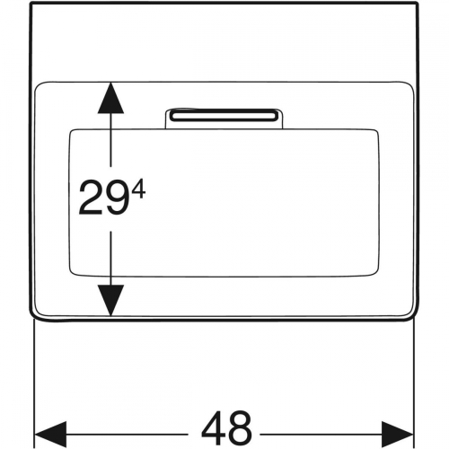 Geberit ONE 50x41 cm pultra ültethető mosdó csaplyuk nélkül, matt fehér 505.025.00.1