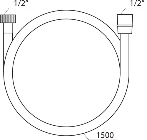 Ravak SatinFlex 150 cm-es zuhany gégecső  913.22BLM, Black Matt X07P671