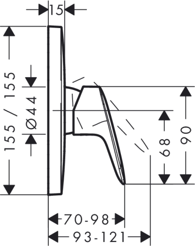 Hansgrohe Logis zuhanycsaptelep színkészlet, matt fekete 71605670