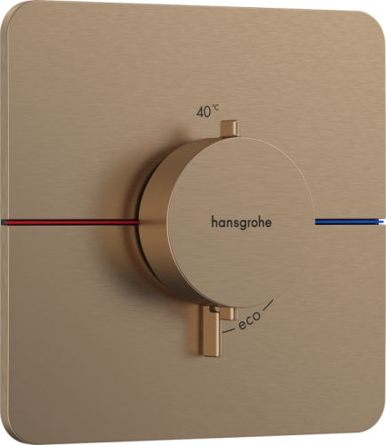 Hansgrohe ShowerSelect Comfort Q Falsík alatti termosztát mennyiségszabályozóval, szálcsiszolt bronz 15588140