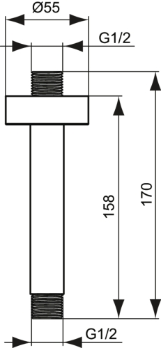 Ideal Standard Idealrain L1 15 cm-es mennyezeti zuhanykar, silk black B9446XG