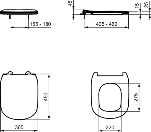 Ideal Standard Tesi Slim wc ülőke T552101