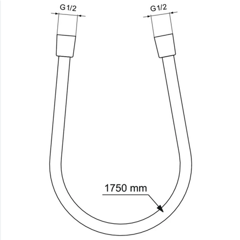 Ideal Standard Idealrain  Ultraflex zuhanygégecső, 175 cm BG175AA