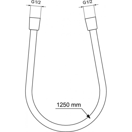 Ideal Standard Ideaflex zuhanygégecső, 125 cm króm szín BE125AA